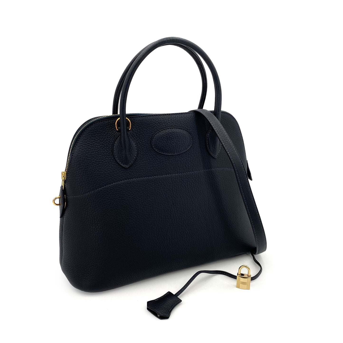HERMES BOLIDE 31 BLUE INDIGO FJORD HAND SHOULDER BAG □H 90243202