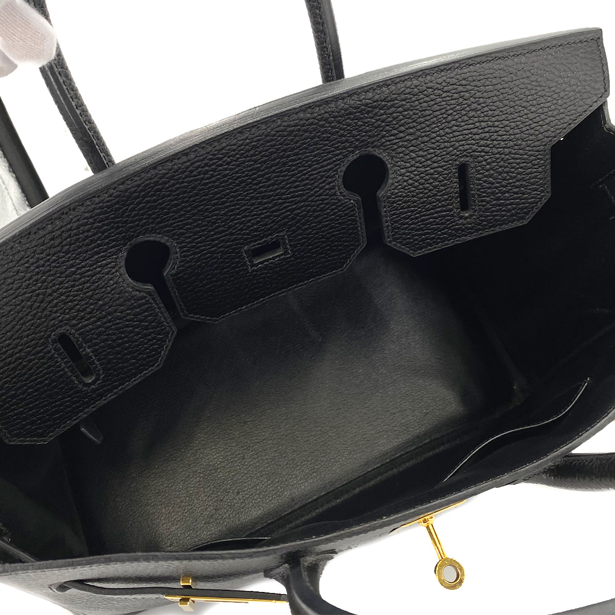 HERMES BIRKIN 35 BLACK ARDENNES HAND BAG 〇Z 90243211
