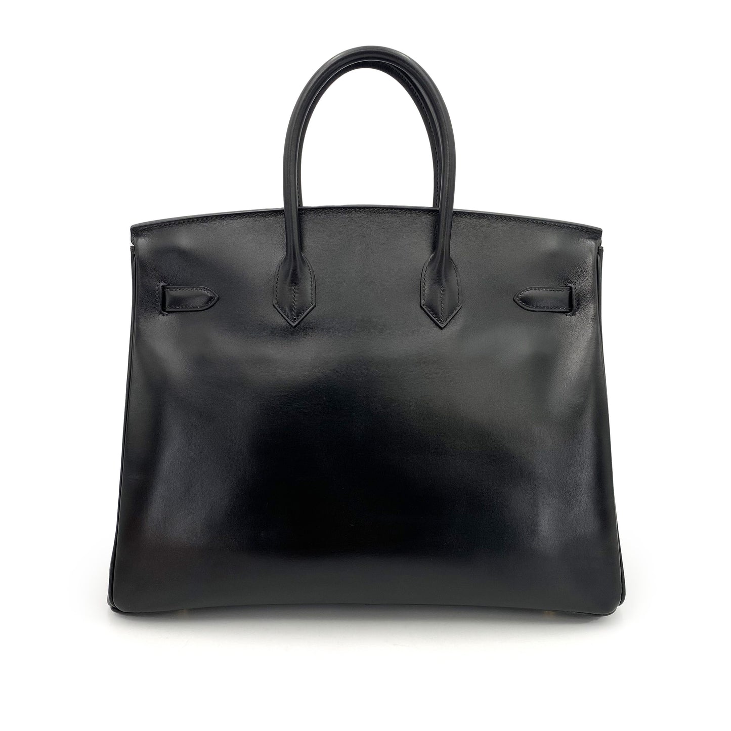 HERMES BIRKIN 35 BLACK BOXCALF HAND BAG □F 90243224