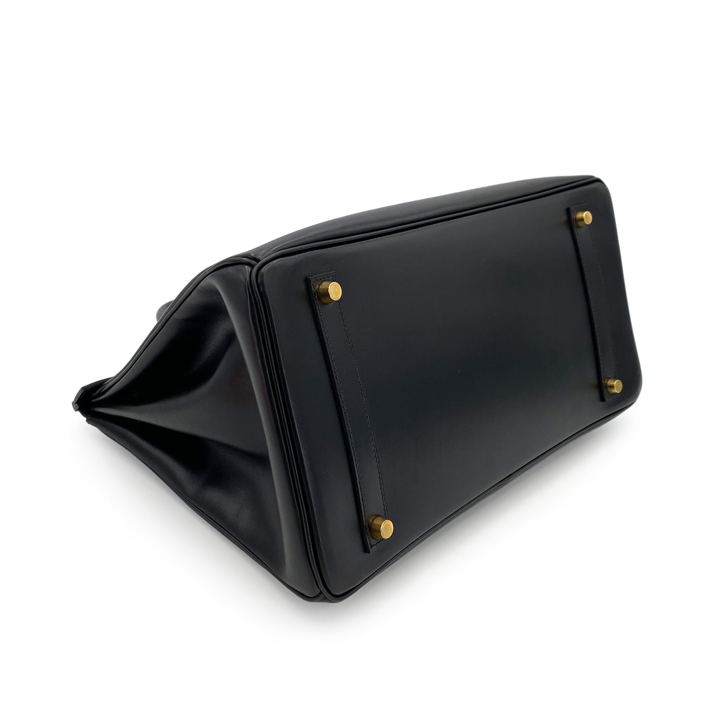 HERMES BIRKIN 35 BLACK BOXCALF HAND BAG □F 90243224