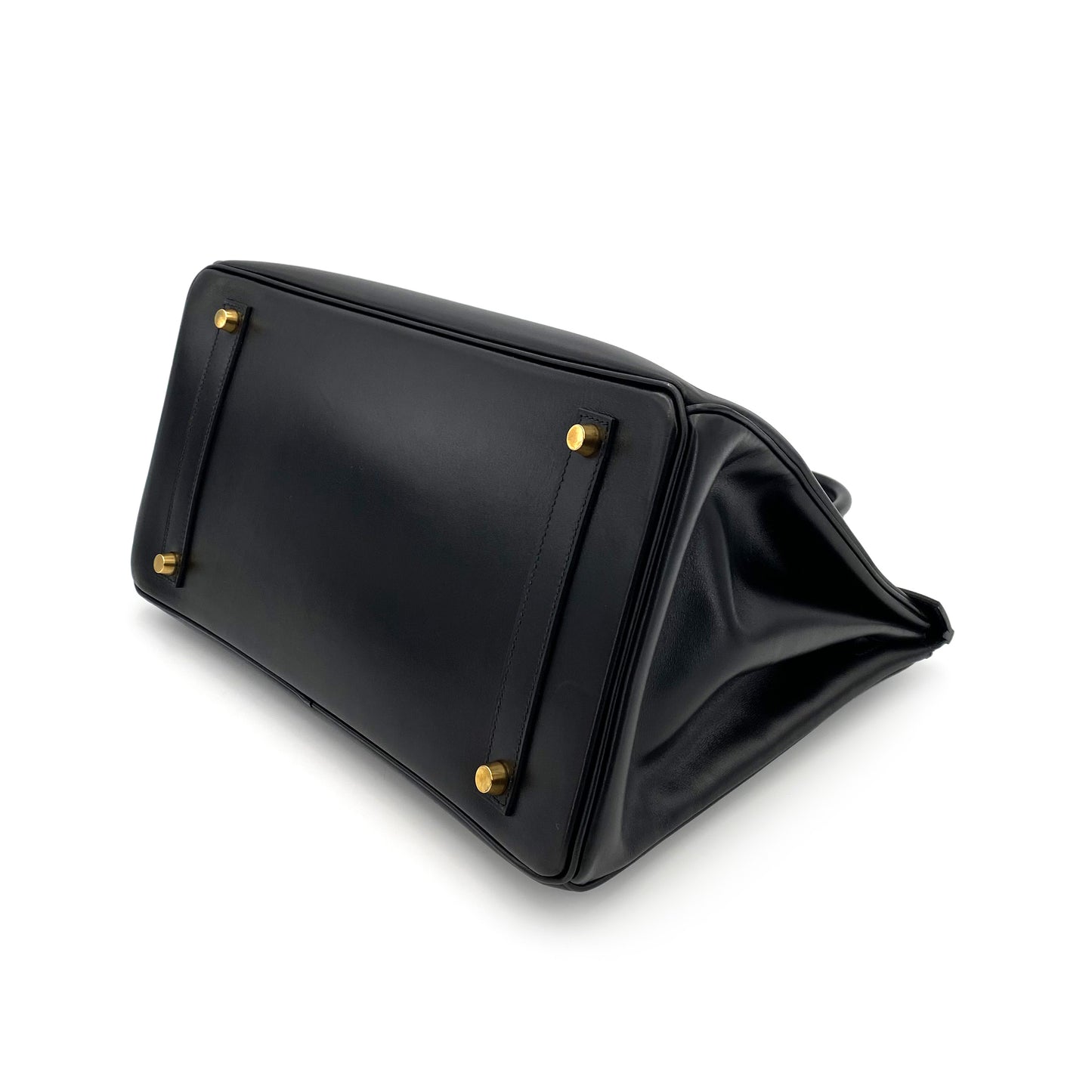 HERMES BIRKIN 35 BLACK BOXCALF HAND BAG □F 90243224