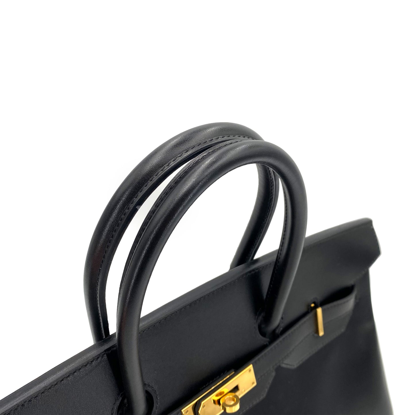 HERMES BIRKIN 35 BLACK BOXCALF HAND BAG □F 90243224