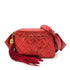CHANEL VINTAGE MATELASSE FRINGE SHOULDER BAG METALLIC RED LAMB SKIN 90243230 - PURPOSE