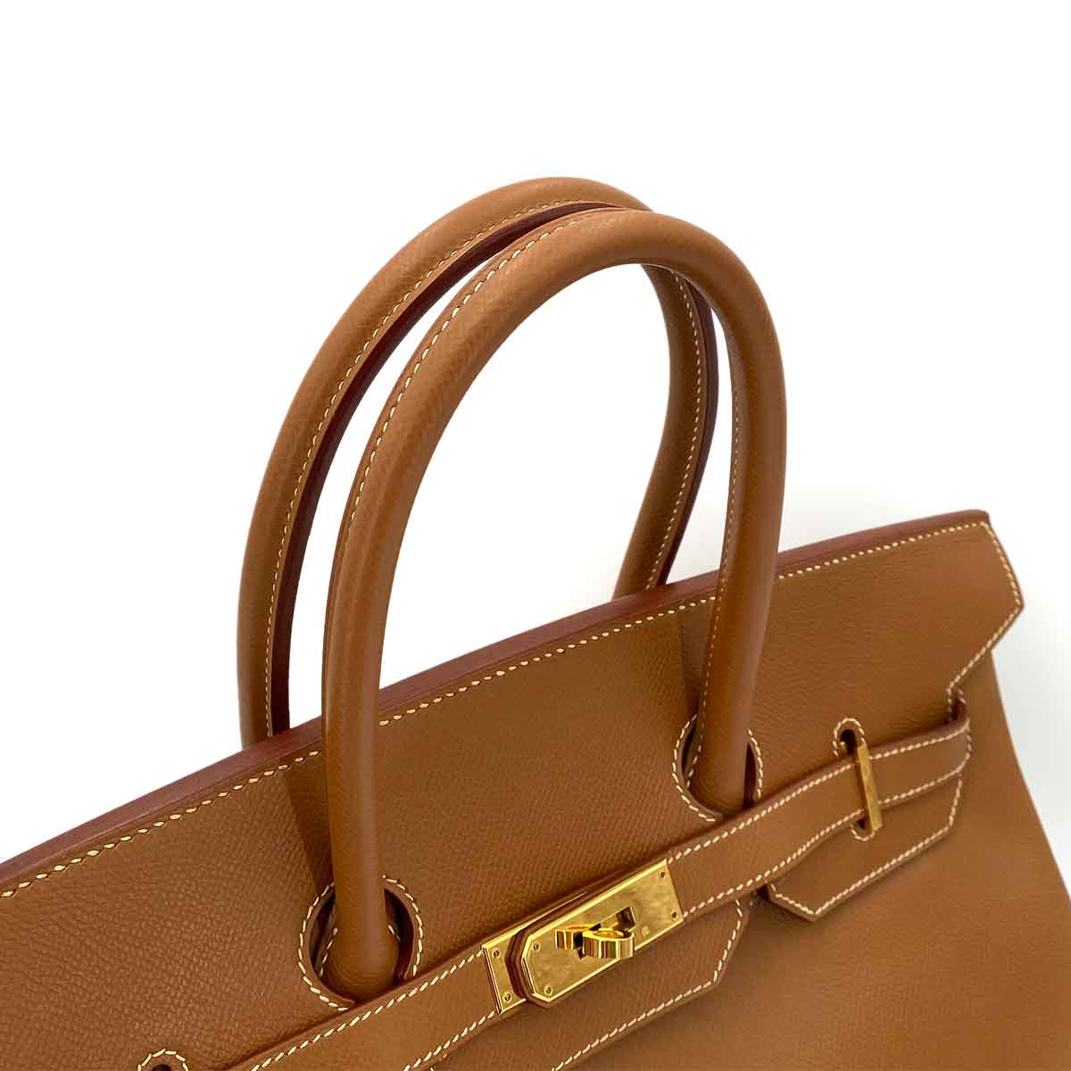 HERMES BIRKIN 35 GOLD COURCHEVEL HAND BAG □C 90243232