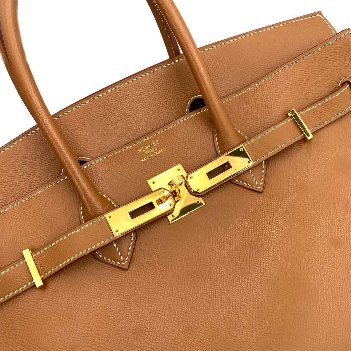 HERMES BIRKIN 35 GOLD COURCHEVEL HAND BAG □C 90243232