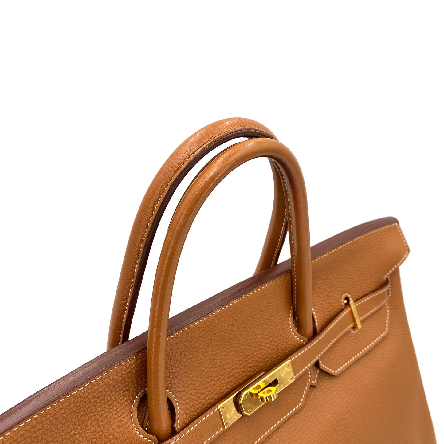 HERMES BIRKIN 40 GOLD TOGO HAND BAG □O 90243248