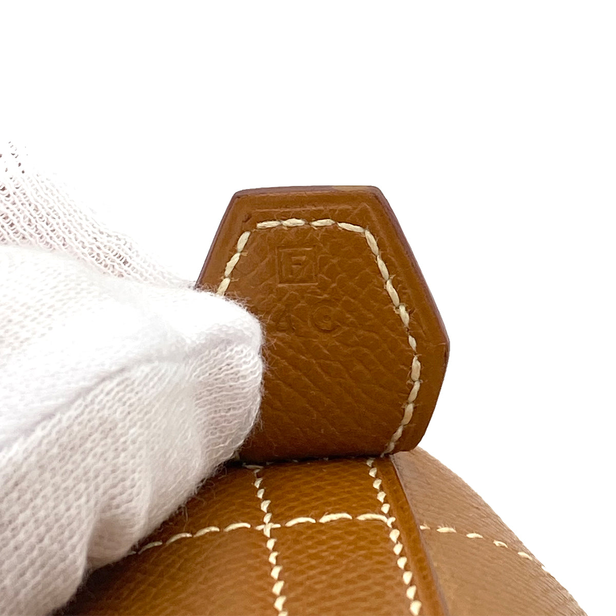 HERMES BOLIDE 35 GOLD COUCHEVEL HAND BAG □F 90243428