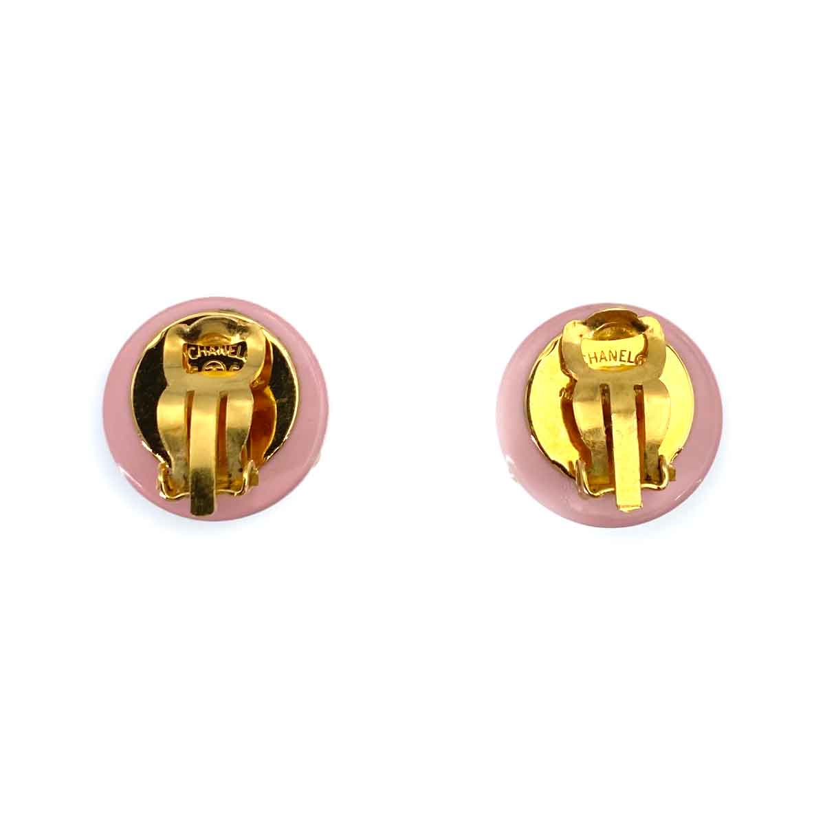 CHANEL VINTAGE EARRINGS ROUND COCOMARK ACCESSORY 96C 90243561