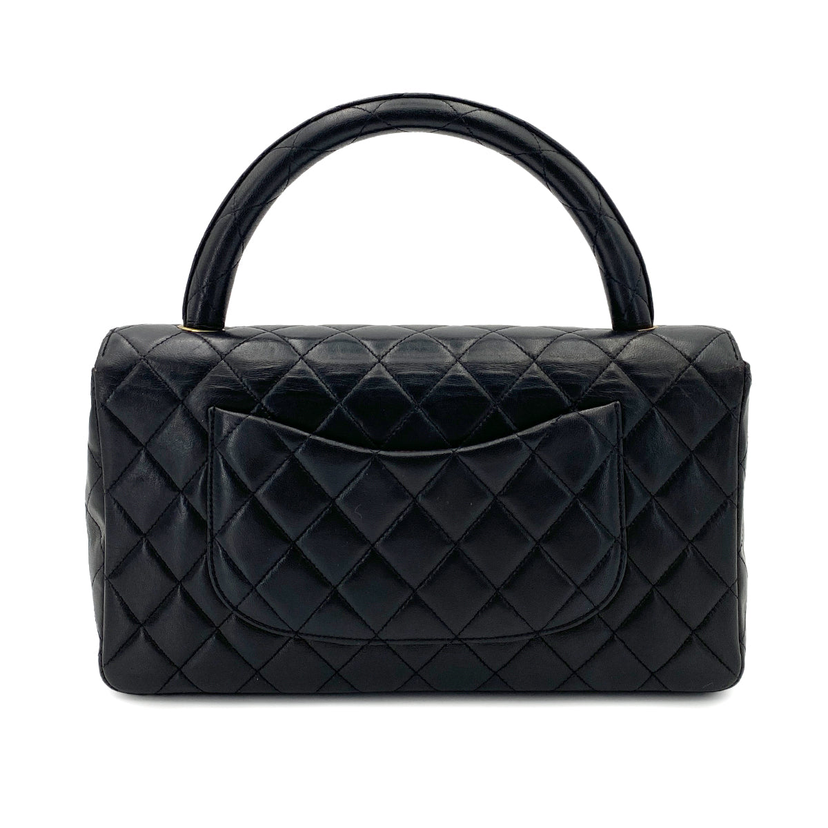 CHANEL VINTAGE PARENT-CHILD BAG PARENTS ONLY BLACK LAMB SKIN 90243822