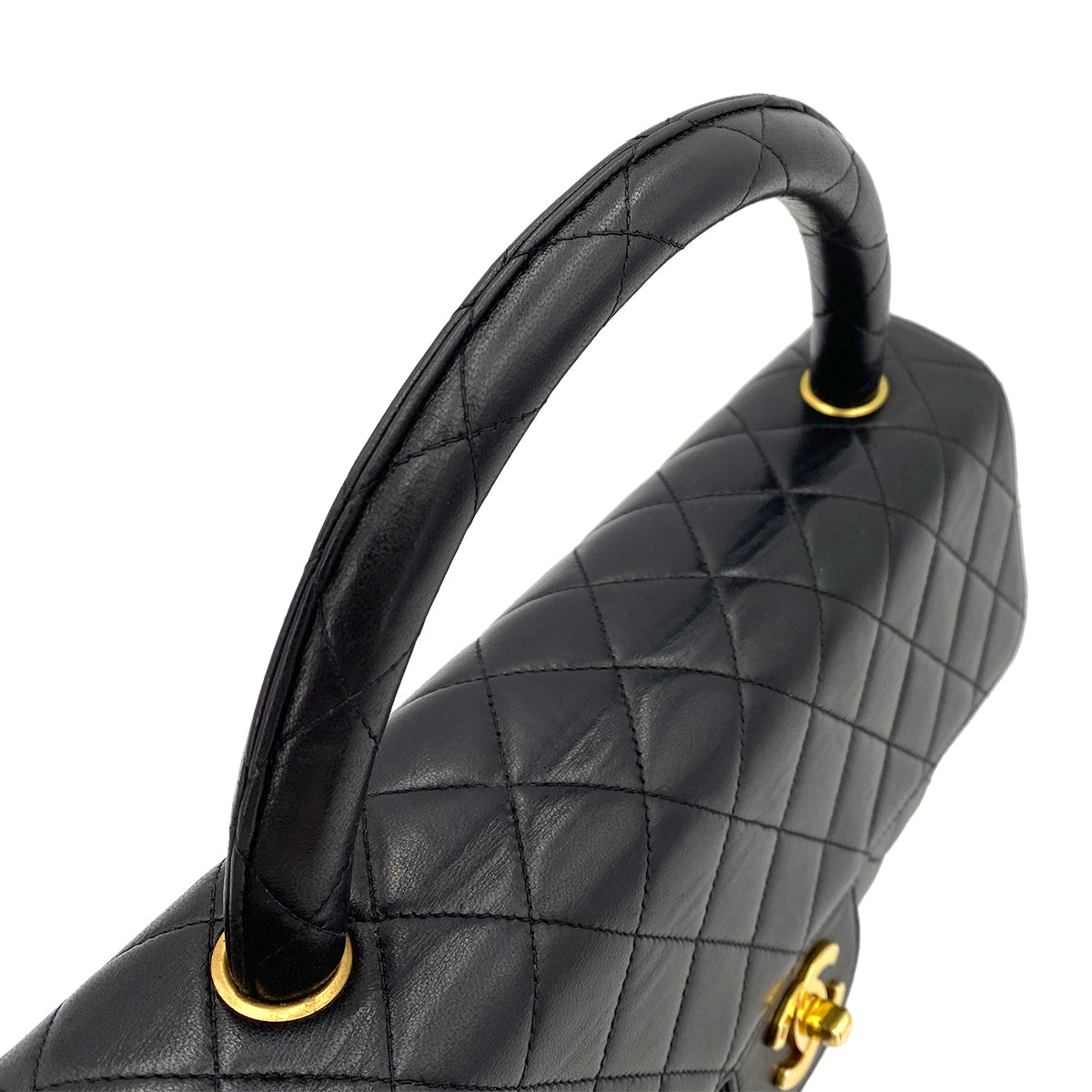 CHANEL VINTAGE PARENT-CHILD BAG PARENTS ONLY BLACK LAMB SKIN 90243822
