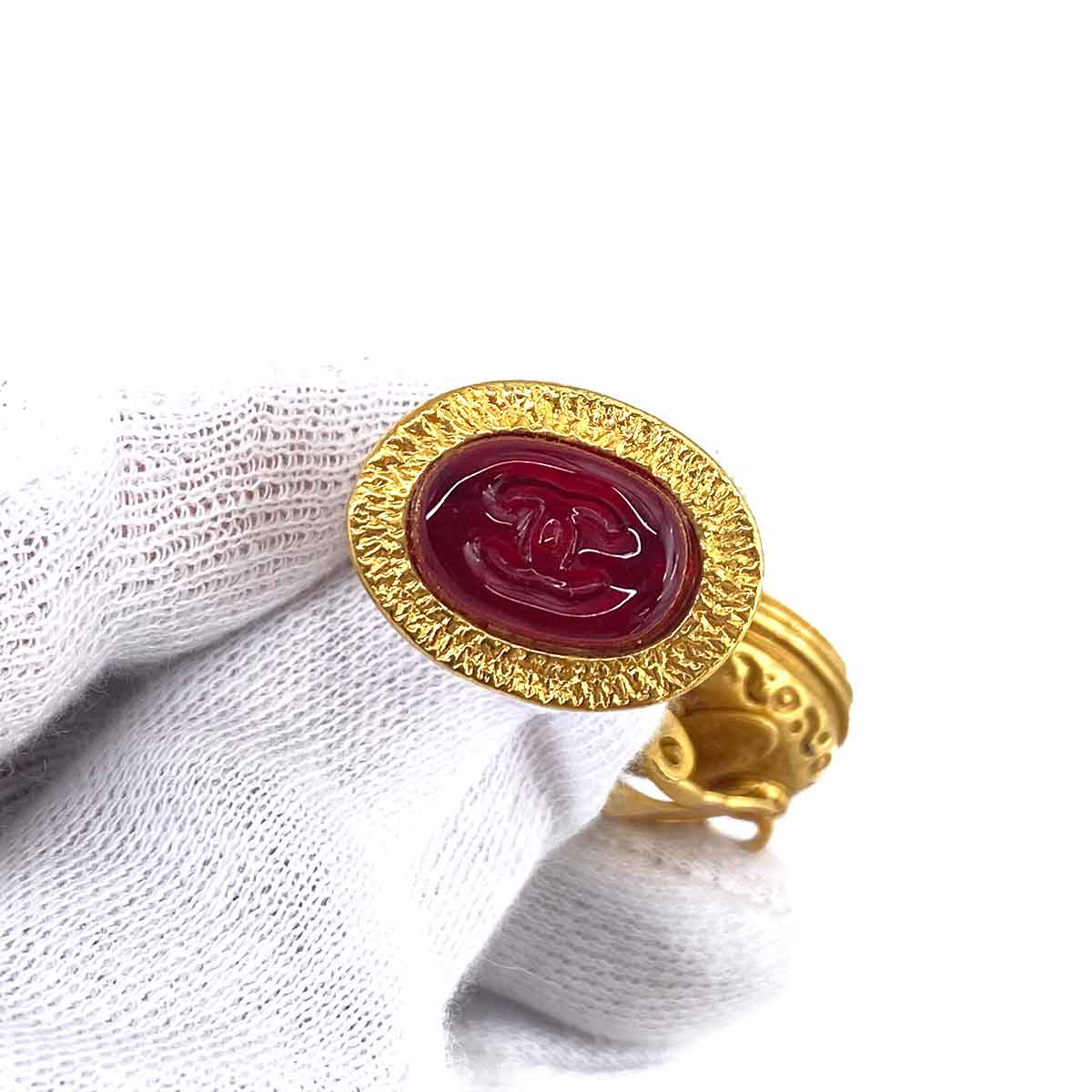 CHANEL VINTAGE EARRINGS COCOMARK COLOR STONE ACCESSORY 93A 90243823