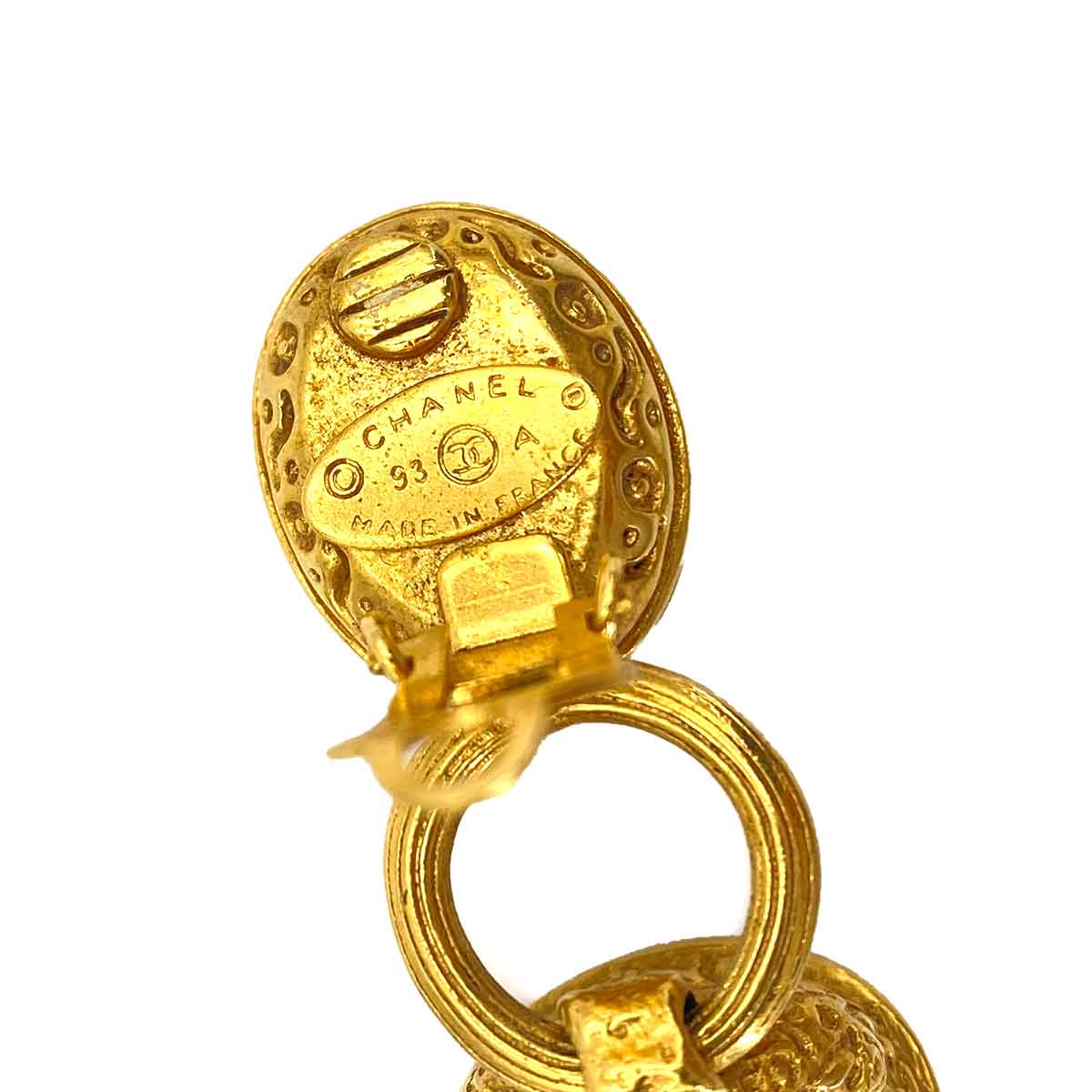 CHANEL VINTAGE EARRINGS COCOMARK COLOR STONE ACCESSORY 93A 90243823