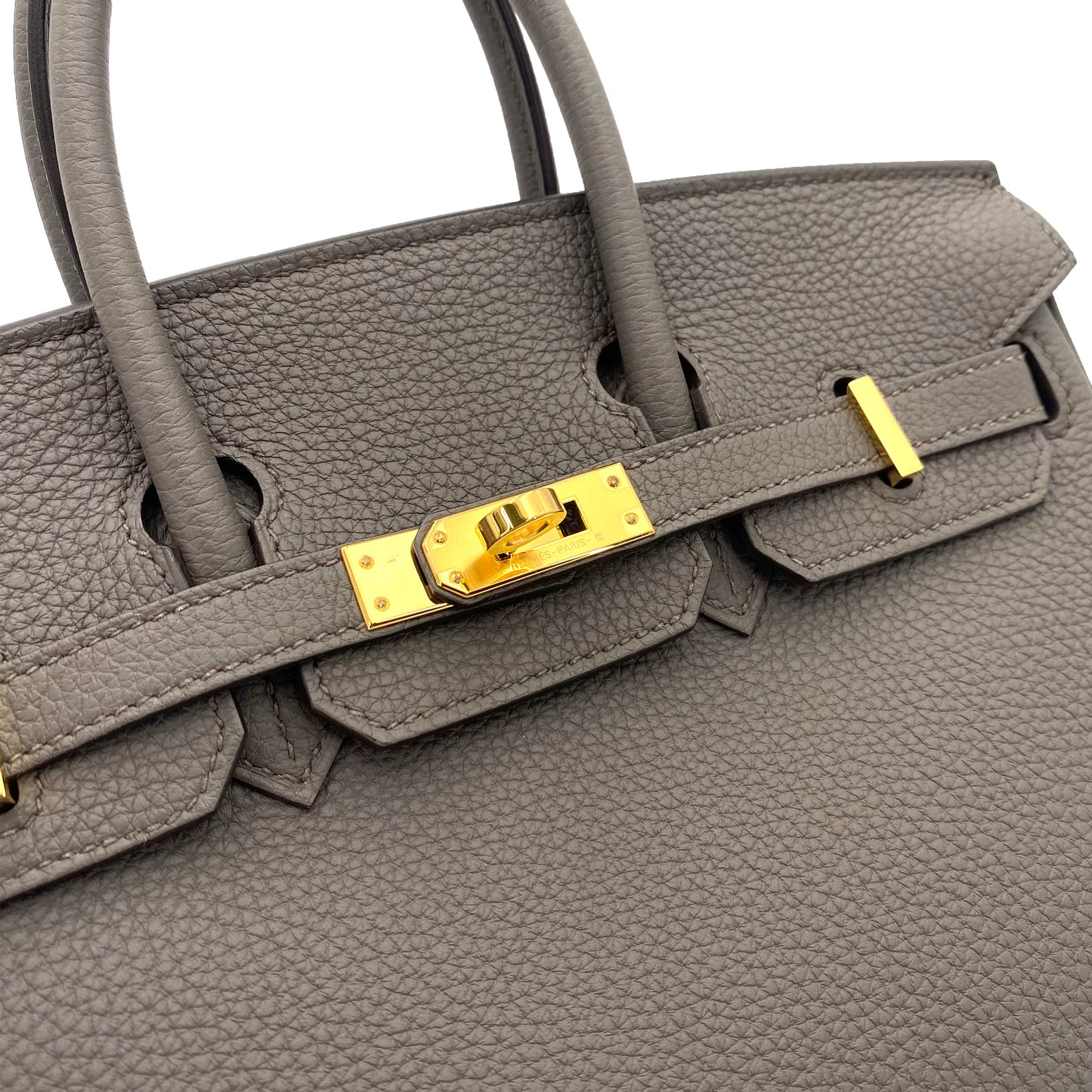 HERMES BIRKIN 25 ETAIN TOGO HAND BAG U 90244077