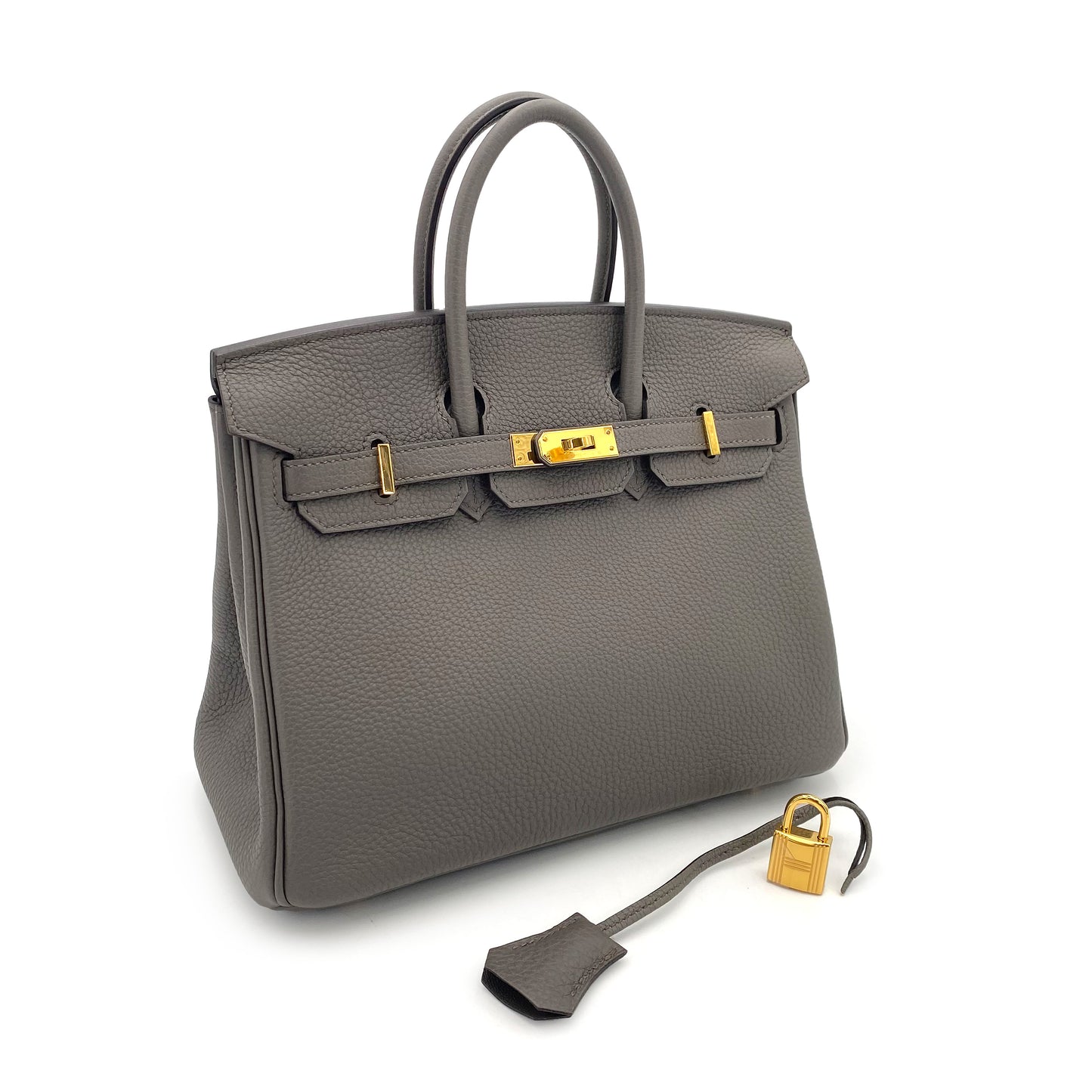 HERMES BIRKIN 25 ETAIN TOGO HAND BAG U 90244077