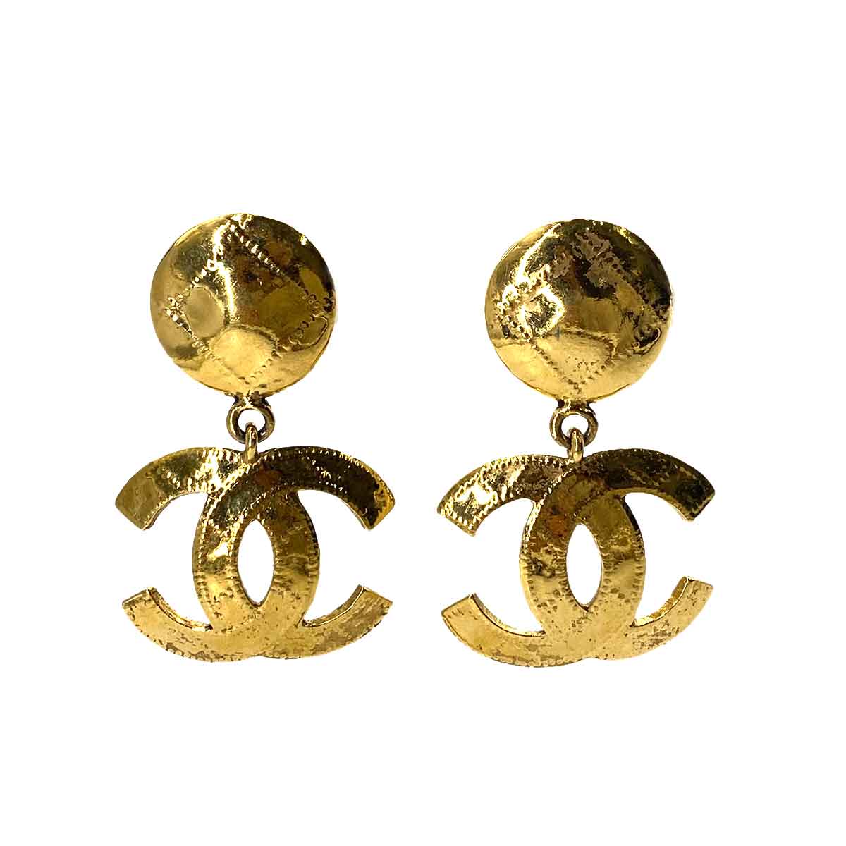 CHANEL VINTAGE EARRINGS COCOMARK MATELASSE ACCESSORY 94P 90244078