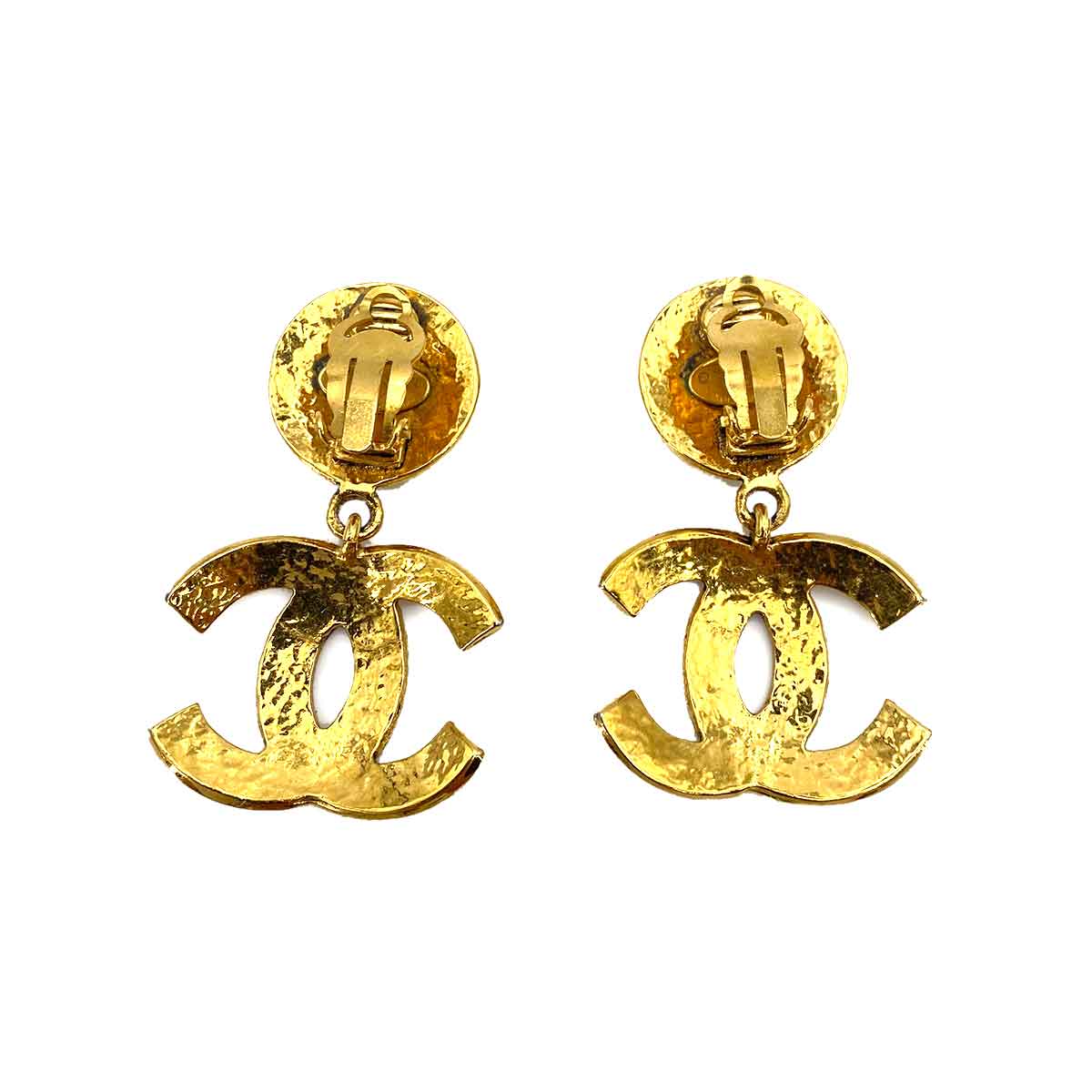 CHANEL VINTAGE EARRINGS COCOMARK MATELASSE ACCESSORY 94P 90244078