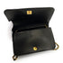 CHANEL VINTAGE FULL FLAP PUSH LOCK CHAIN SHOULDER BAG BLACK LAMB SKIN 90244692