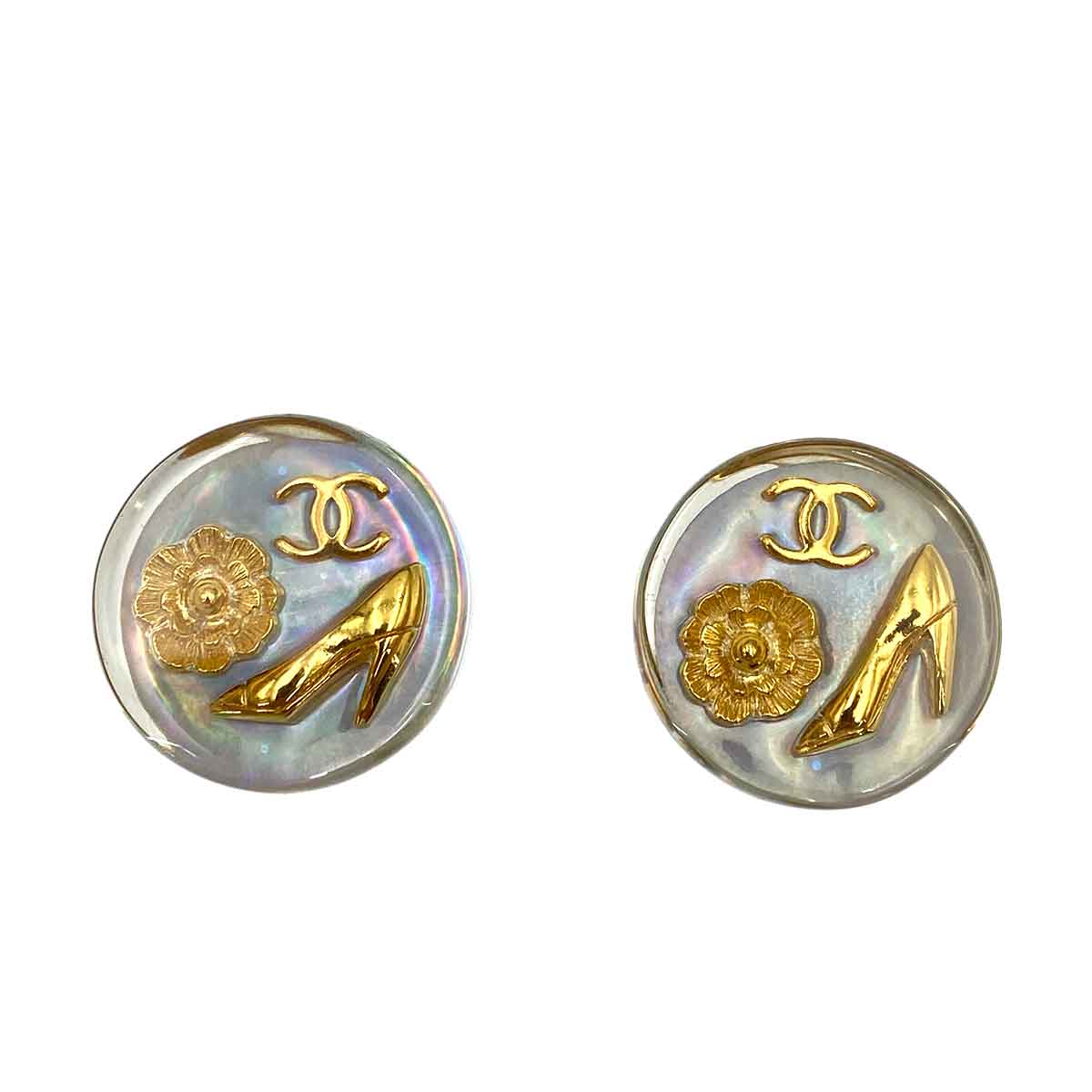 CHANEL VINTAGE EARRINGS COCOMARK AURORA ACCESSORY 97P 90244709
