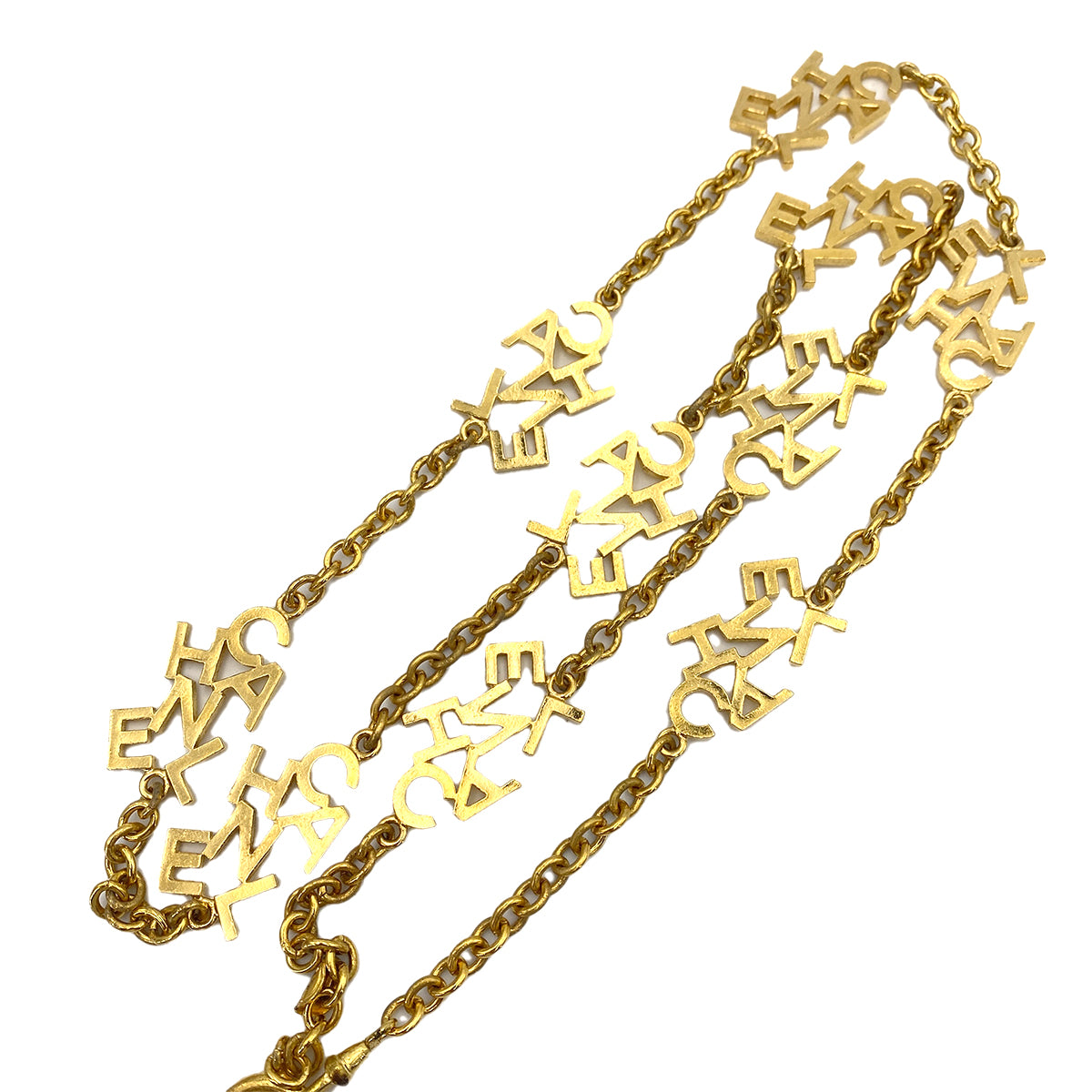 CHANEL VINTAGE LONG NECKLACE LOGOS ACCESSORY 90244713