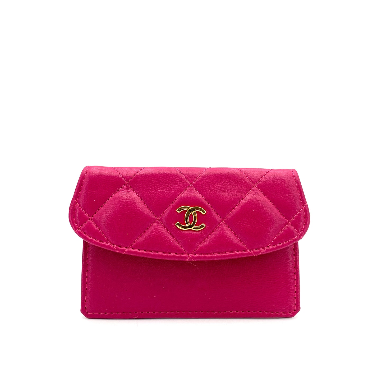CHANEL VINTAGE MATELASSE BIJOU CHAIN SHOULDER BAG PINK LAMB SKIN 90244738