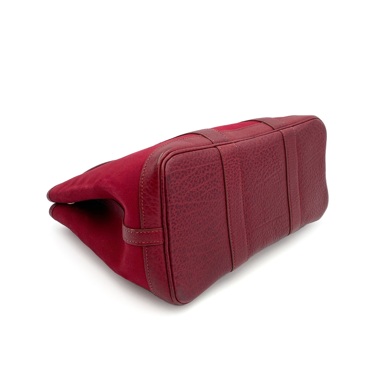 HERMES GARDEN PARTY TPM ROUGE IMPERIAL TOILE OFFICIER HAND BAG □I 90244739