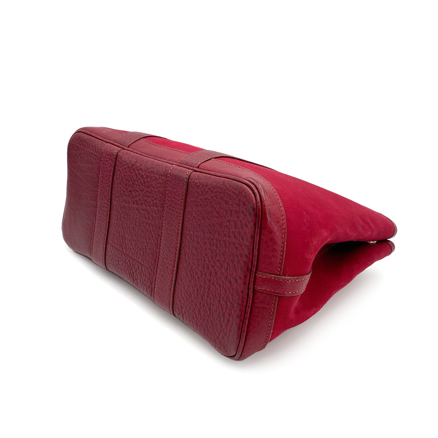 HERMES GARDEN PARTY TPM ROUGE IMPERIAL TOILE OFFICIER HAND BAG □I 90244739