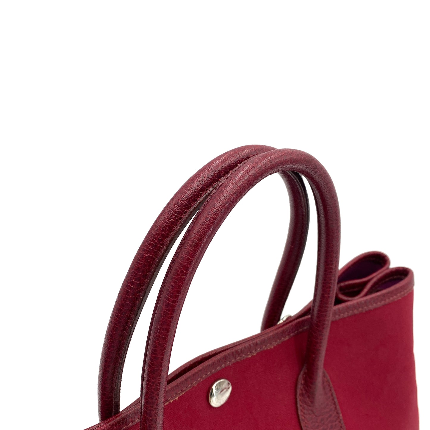 HERMES GARDEN PARTY TPM ROUGE IMPERIAL TOILE OFFICIER HAND BAG □I 90244739