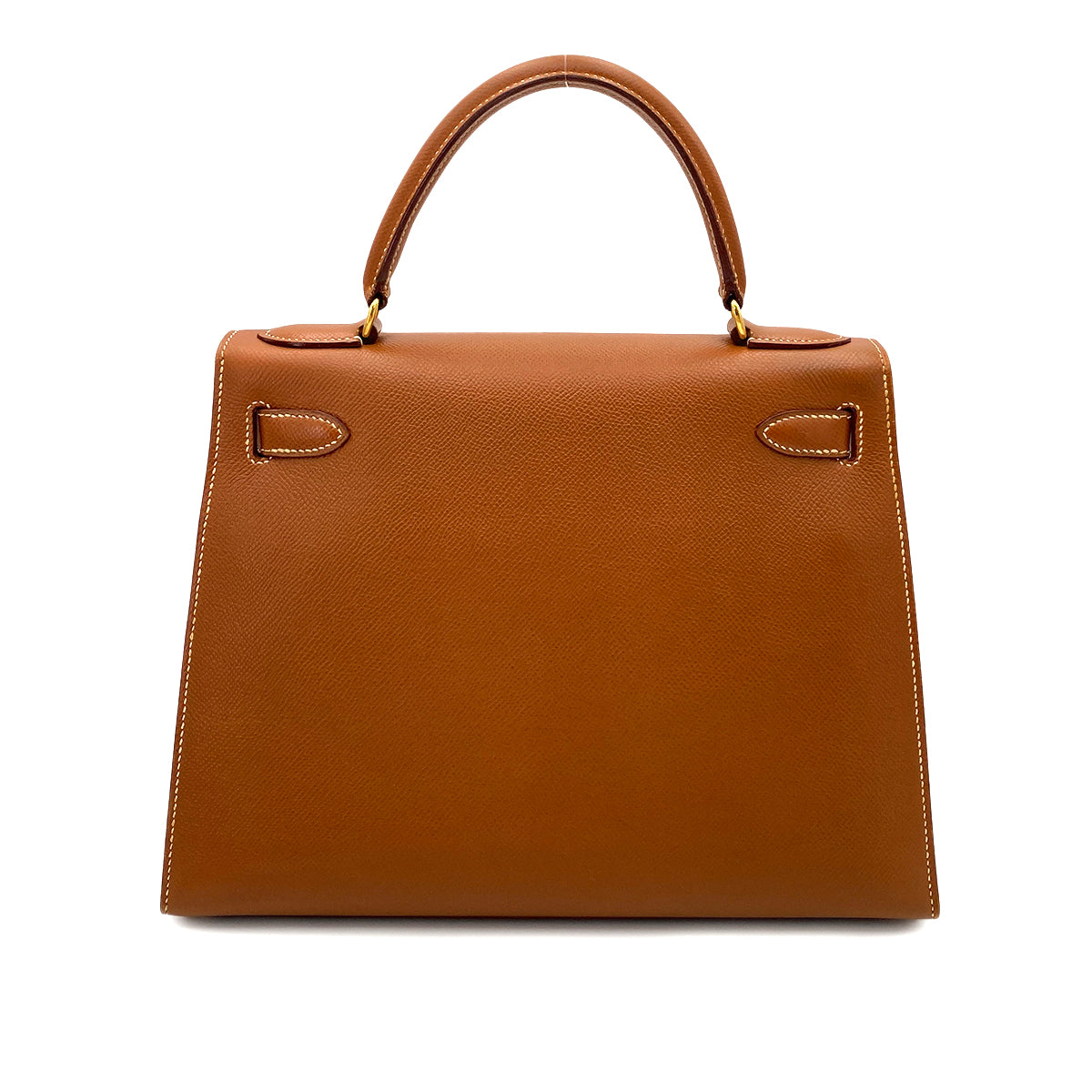 HERMES KELLY 28 SELLIER GOLD COUCHEVEL HAND SHOULDER BAG 〇W 90244747
