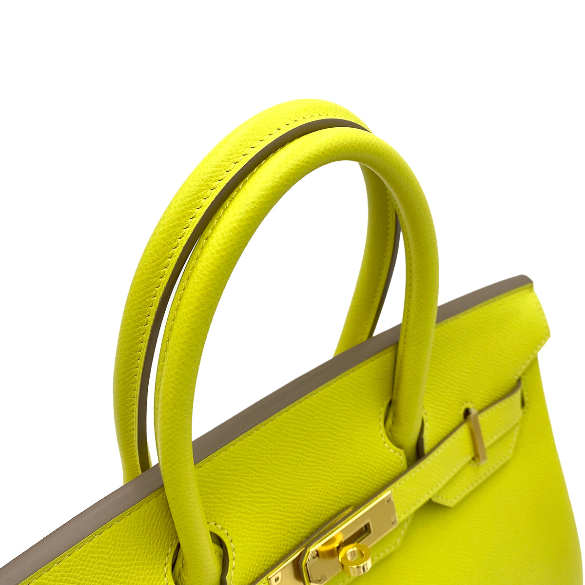 HERMES BIRKIN 30 LIME EPSON HAND BAG Y 90244761