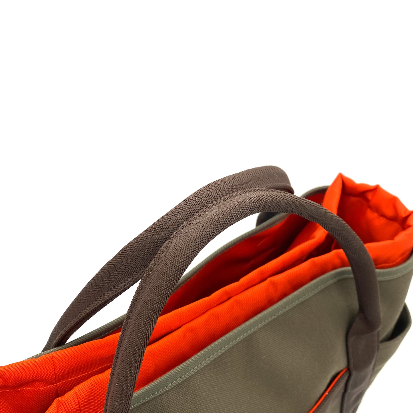 HERMES SAC DE PANSAGE GROOM KHAKI TOILE CHEVRON BRIDLE LEATHER HAND BAG A 90244805