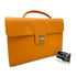 CHANEL VINTAGE BIG COCO BRIEF HAND BAG ORANGE CAVIAR SKIN 90245037