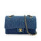 CHANEL VINTAGE CLASSIC FLAP MEDIUM CHAIN SHOULDER BAG BLUE DENIM 90245055 - PURPOSE