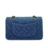 CHANEL VINTAGE CLASSIC FLAP MEDIUM CHAIN SHOULDER BAG BLUE DENIM 90245055 - PURPOSE