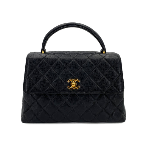 CHANEL VINTAGE MATELASSE HAND BAG BLACK CAVIAR SKIN 90245067 - PURPOSE