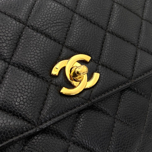CHANEL VINTAGE MATELASSE HAND BAG BLACK CAVIAR SKIN 90245067 - PURPOSE