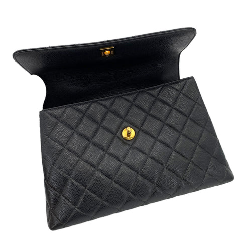 CHANEL VINTAGE MATELASSE HAND BAG BLACK CAVIAR SKIN 90245067 - PURPOSE