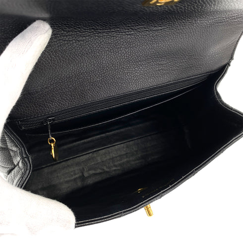 CHANEL VINTAGE MATELASSE HAND BAG BLACK CAVIAR SKIN 90245067 - PURPOSE