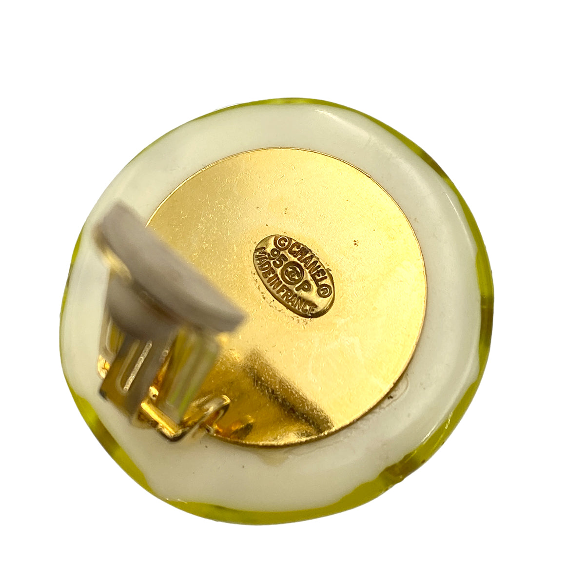 CHANEL VINTAGE EARRINGS COCOMARK ROUND ACCESSORY 95P 90245074
