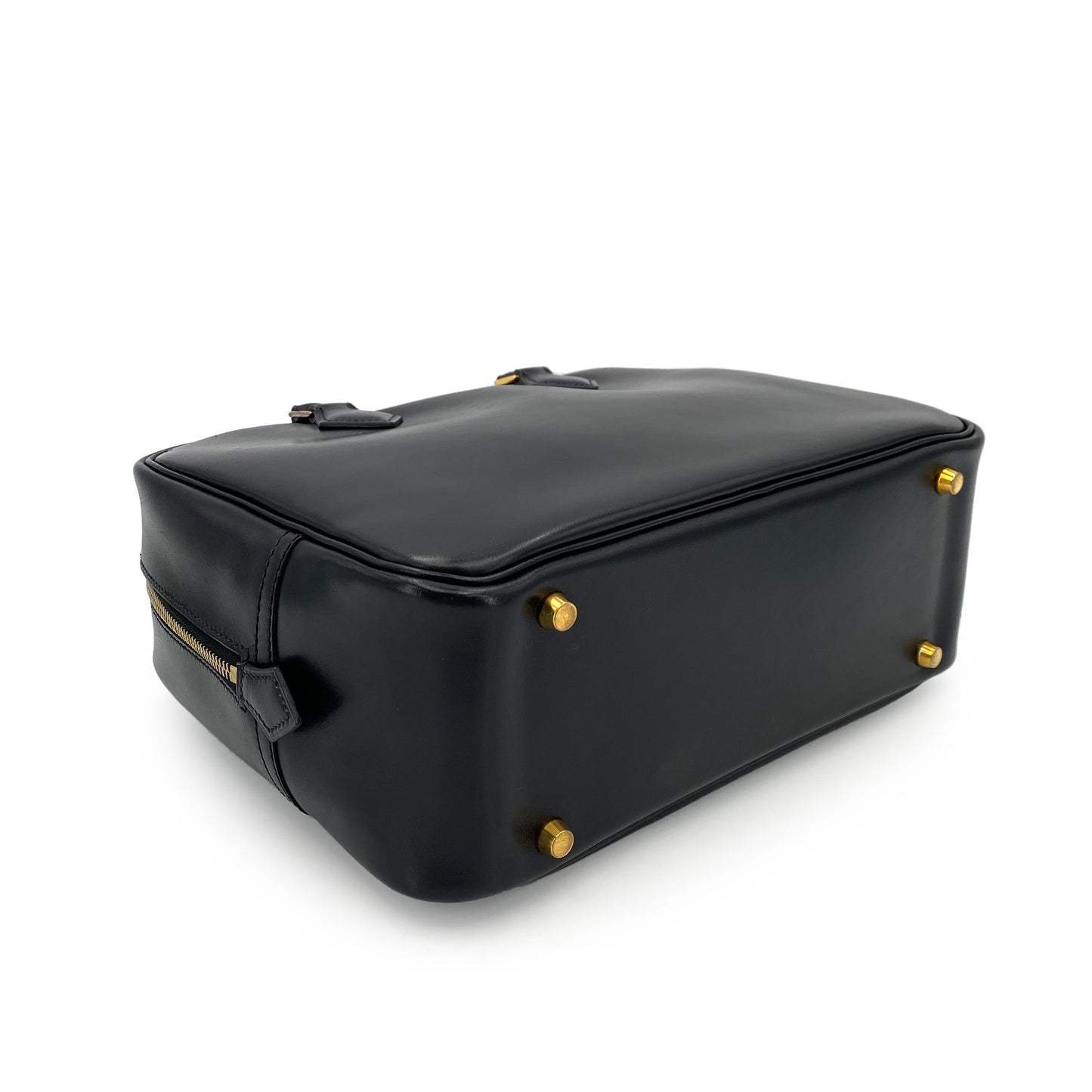 HERMES PLUME 28 BOXCALF BLACK HAND BAG □D 90245539