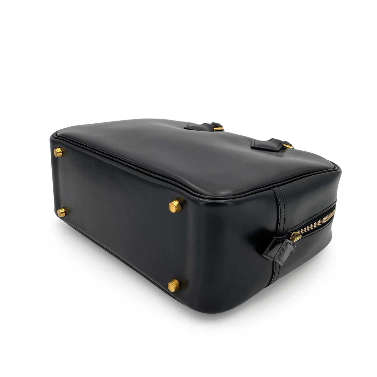 HERMES PLUME 28 BOXCALF BLACK HAND BAG □D 90245539