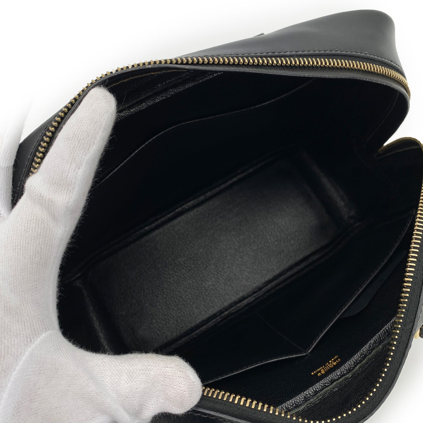 HERMES PLUME 28 BOXCALF BLACK HAND BAG □D 90245539