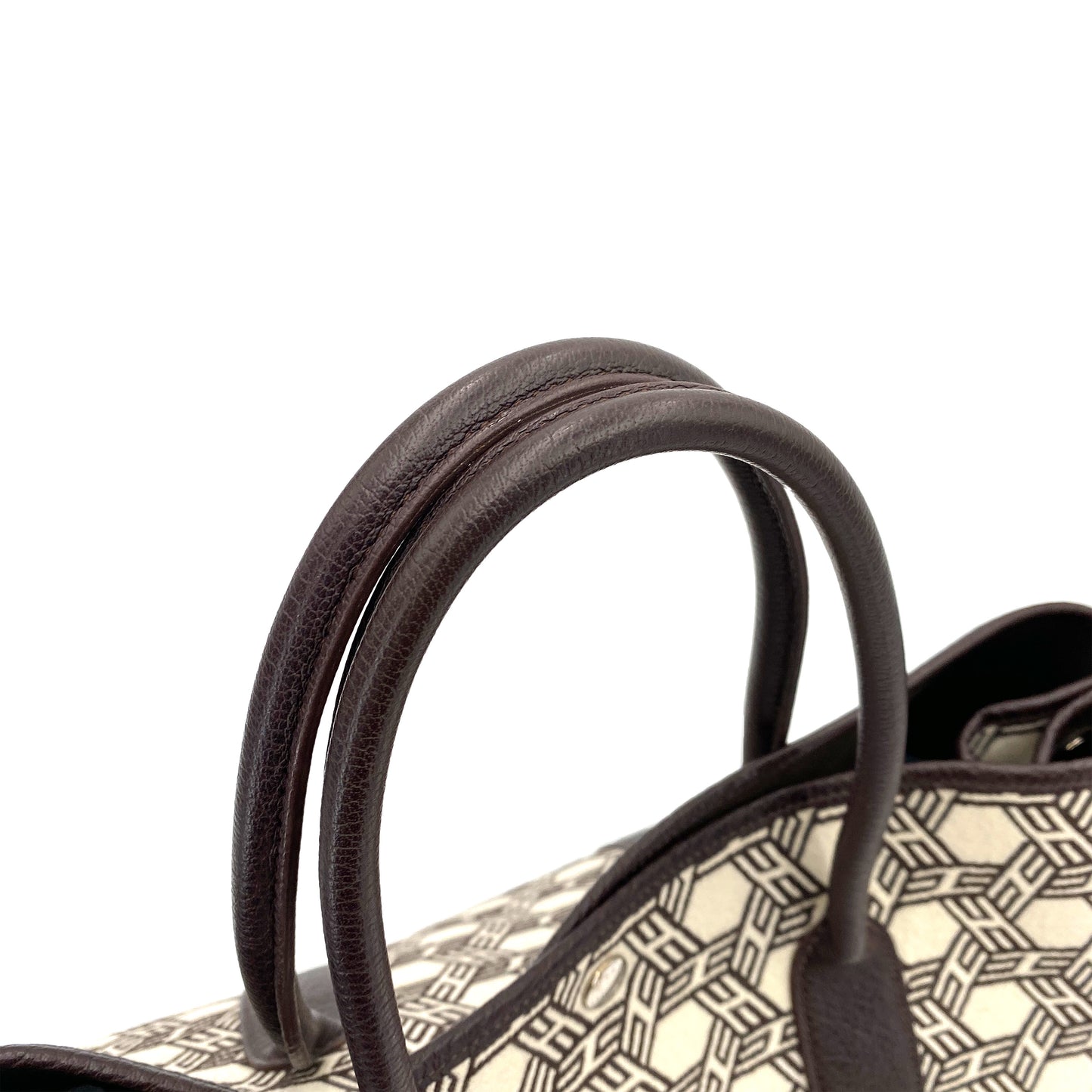 HERMES GARDEN PARTY 36 PM DARK BROWN TOILE SO H TOTE BAG □K 90245540