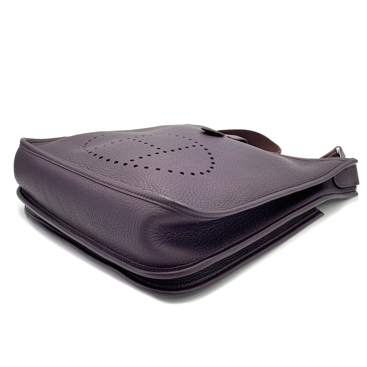 HERMES EVELYNE 2 PM RAISIN TAURILLON CLEMENCE SHOULDER BAG □K 90245542