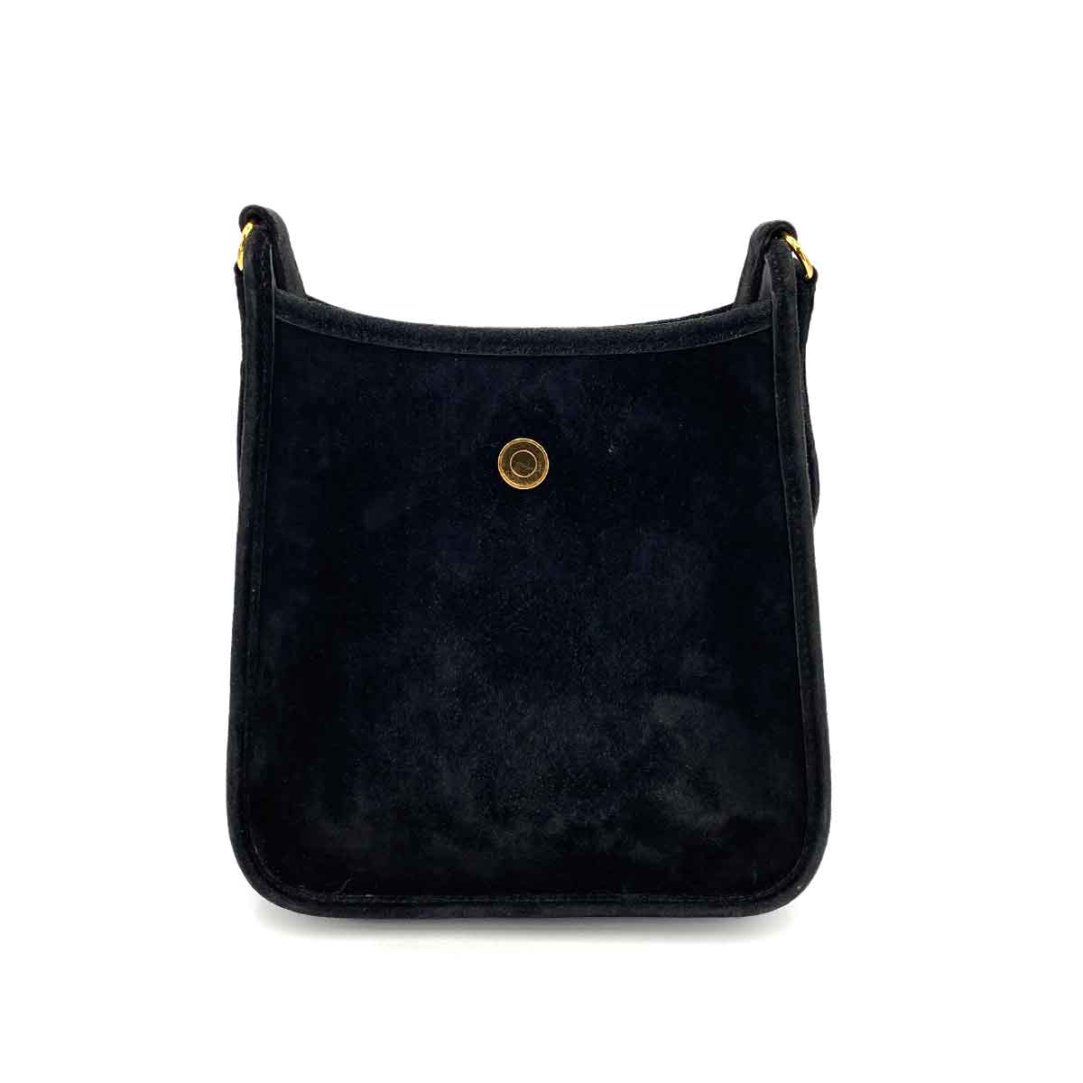 HERMES VESPA BLACK DEBRIS SHOULDER BAG □H 90245545