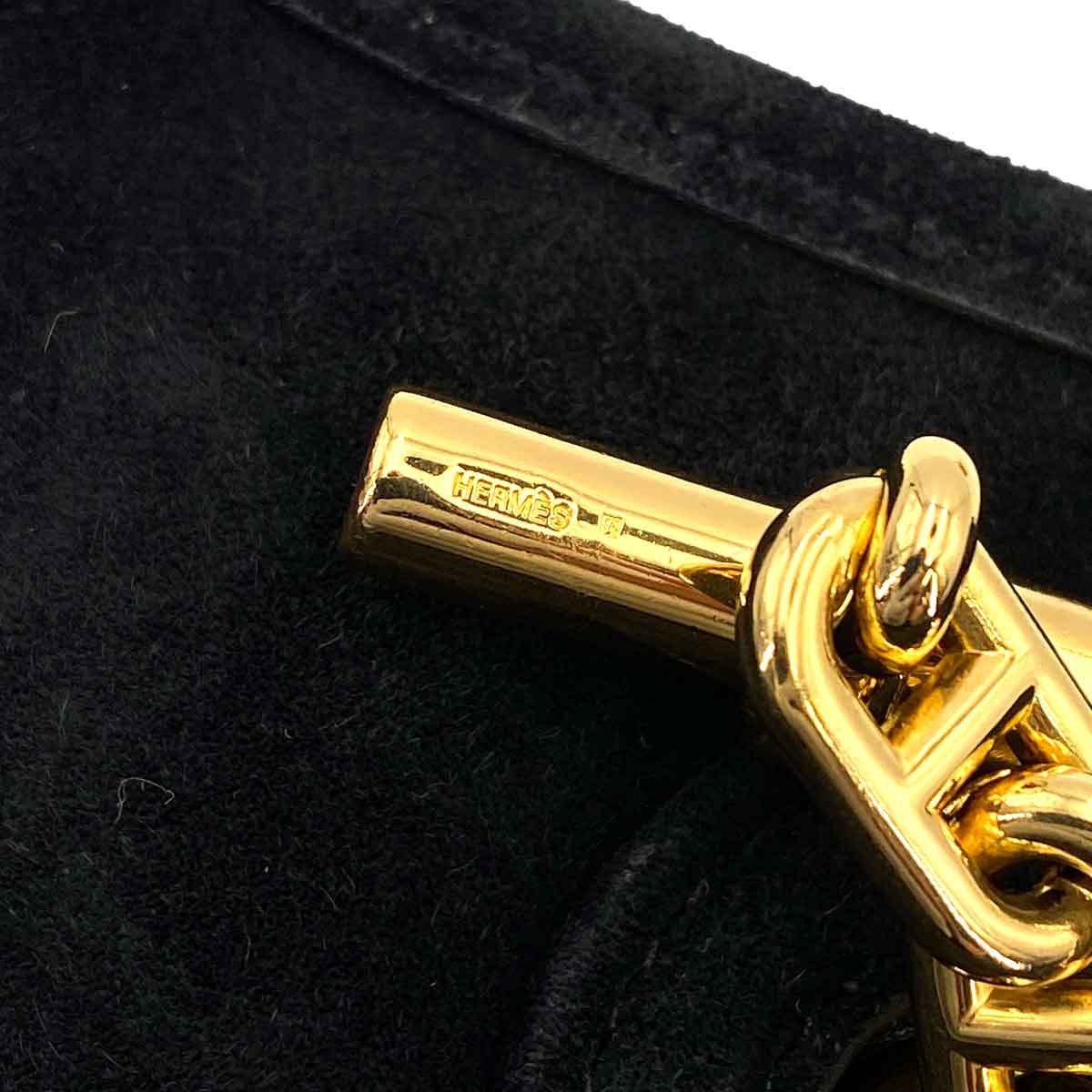 HERMES VESPA BLACK DEBRIS SHOULDER BAG □H 90245545