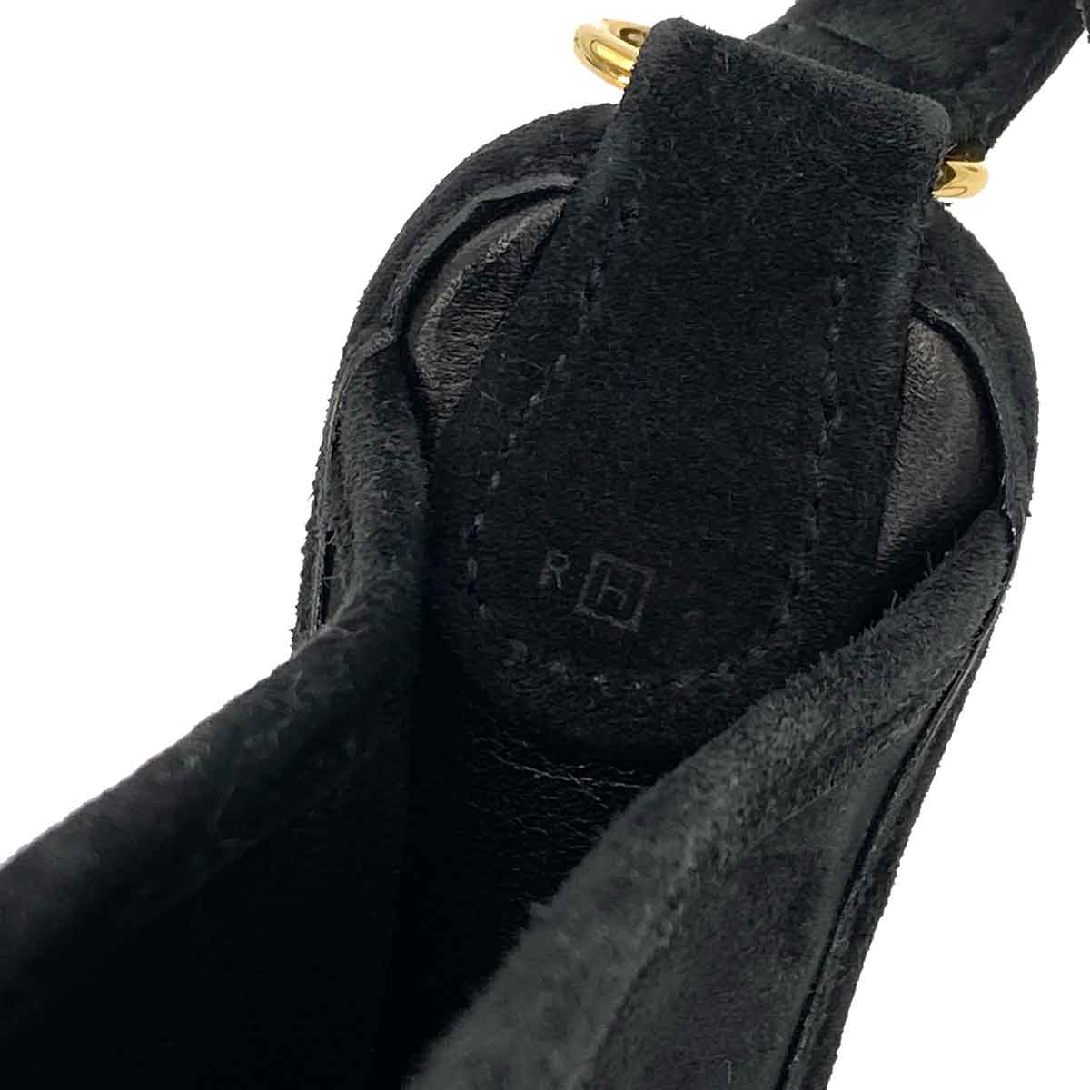 HERMES VESPA BLACK DEBRIS SHOULDER BAG □H 90245545