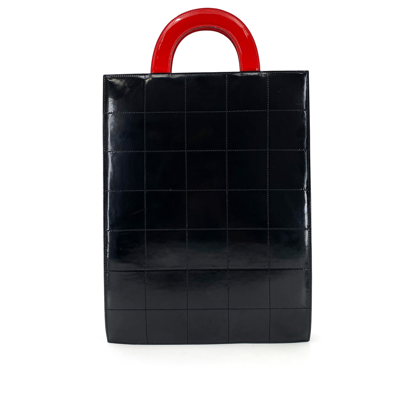 CHANEL VINTAGE COCOMARK MADEMOISELLE TOTE BAG RED ENAMEL 90245550