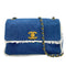 CHANEL VINTAGE MAXI MATELASSE 34 CHAIN SHOULDER BAG BLUE DENIM 90245553 - PURPOSE