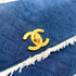 CHANEL VINTAGE MAXI MATELASSE 34 CHAIN SHOULDER BAG BLUE DENIM 90245553 - PURPOSE