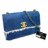 CHANEL VINTAGE MAXI MATELASSE 34 CHAIN SHOULDER BAG BLUE DENIM 90245553 - PURPOSE